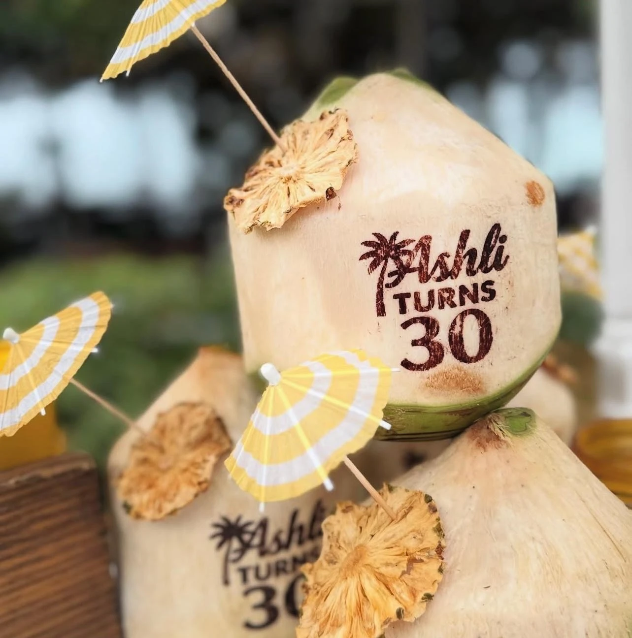 Custom engraved coconut